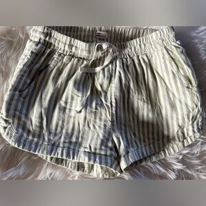 Billabong Olive and White Striped women’s Shorts